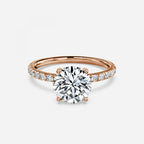 Round Cut Pave Set Diamond Band