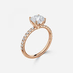 Round Cut Pave Set Diamond Band