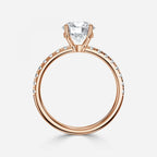 Round Cut Pave Set Diamond Band