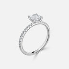 Round Cut Diamond Band Engagement Ring
