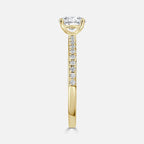 Round Cut Diamond Band Engagement Ring