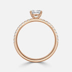 Round Cut Diamond Band Engagement Ring