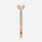 Round Cut Diamond Band Engagement Ring