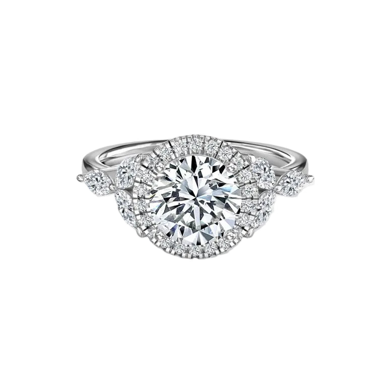 Round & Marquise Diamond Ring
