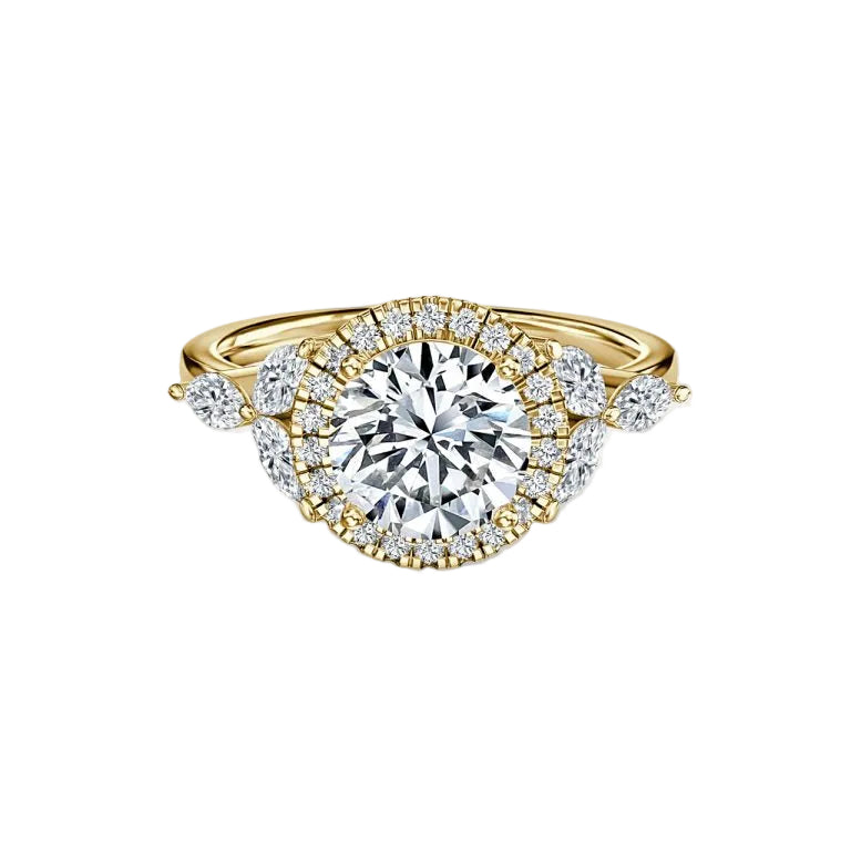 Round & Marquise Diamond Ring
