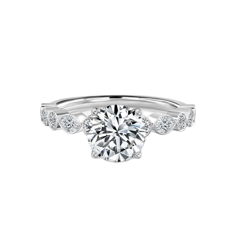 Light and Lustrous Engagement Ring