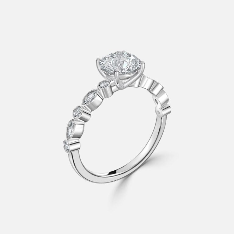 Light and Lustrous Engagement Ring