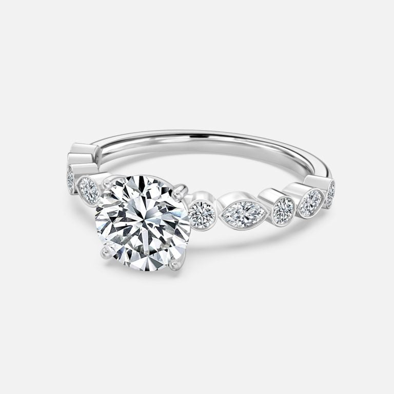 Light and Lustrous Engagement Ring