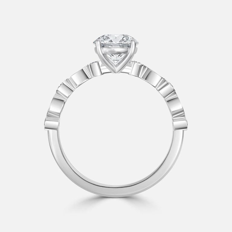 Light and Lustrous Engagement Ring
