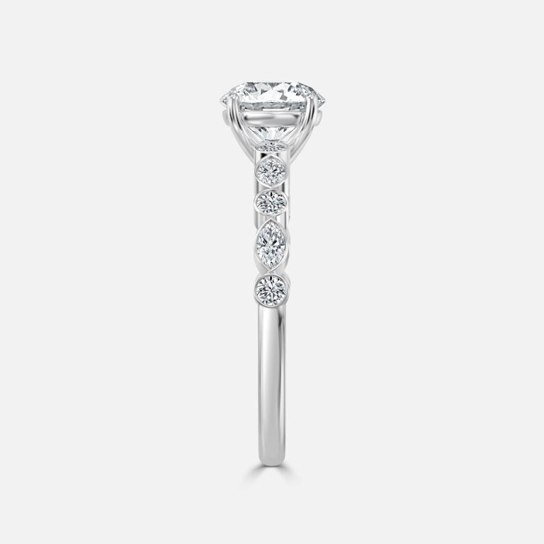 Light and Lustrous Engagement Ring