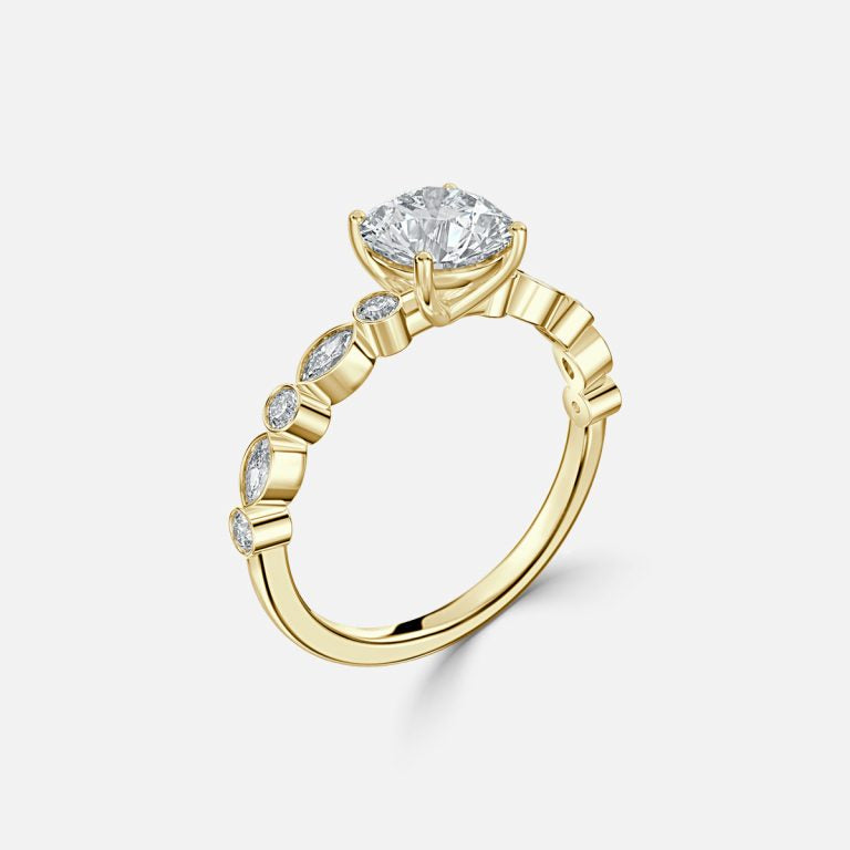 Light and Lustrous Engagement Ring