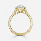 Round Cut Halo Engagement Ring