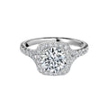 Round Cut Halo Engagement Ring