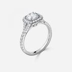 Round Cut Halo Engagement Ring