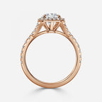 Round Cut Halo Engagement Ring