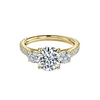 Three stone Gwen Round Engagement Ring