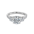 Three stone Gwen Round Engagement Ring
