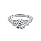 Three stone Gwen Round Engagement Ring