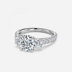 Three stone Gwen Round Engagement Ring