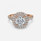 Double Halo Diamond Engagement Ring