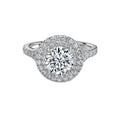 Double Halo Diamond Engagement Ring