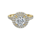 Double Halo Diamond Engagement Ring