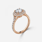 Double Halo Diamond Engagement Ring