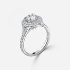 Double Halo Diamond Engagement Ring