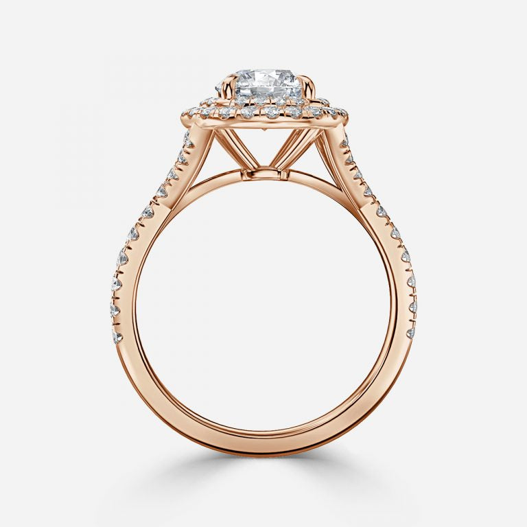 Double Halo Diamond Engagement Ring