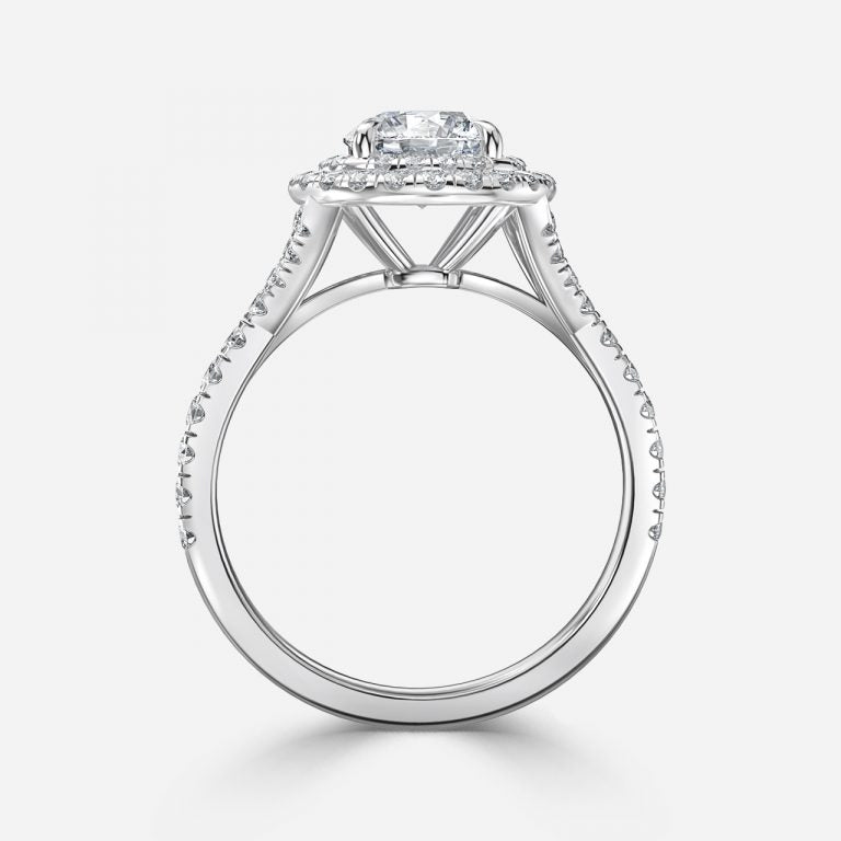 Double Halo Diamond Engagement Ring