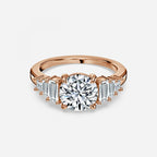 Seven Stone Round cut Engagement Ring
