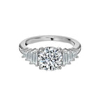 Seven Stone Round cut Engagement Ring