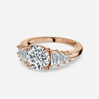 Seven Stone Round cut Engagement Ring