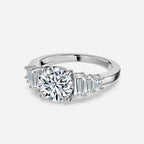 Seven Stone Round cut Engagement Ring