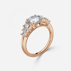 Seven Stone Round cut Engagement Ring