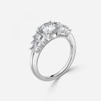 Seven Stone Round cut Engagement Ring