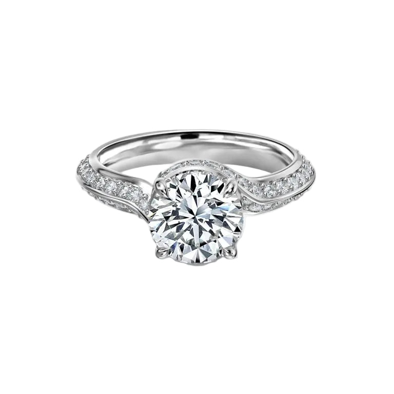 Round Engagement Ring