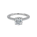 Round Hidden Halo of Small Diamond Ring