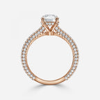 Round Hidden Halo of Small Diamond Ring