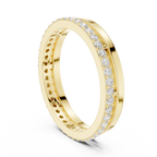 0.42 CTW 14K Gold D Color Round Moissanite Engagement Ring