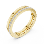0.42 CTW 14K Gold D Color Round Moissanite Engagement Ring