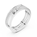 0.42 CTW White Gold Interlocking VVS1 Round Lab Diamond Wedding Ring