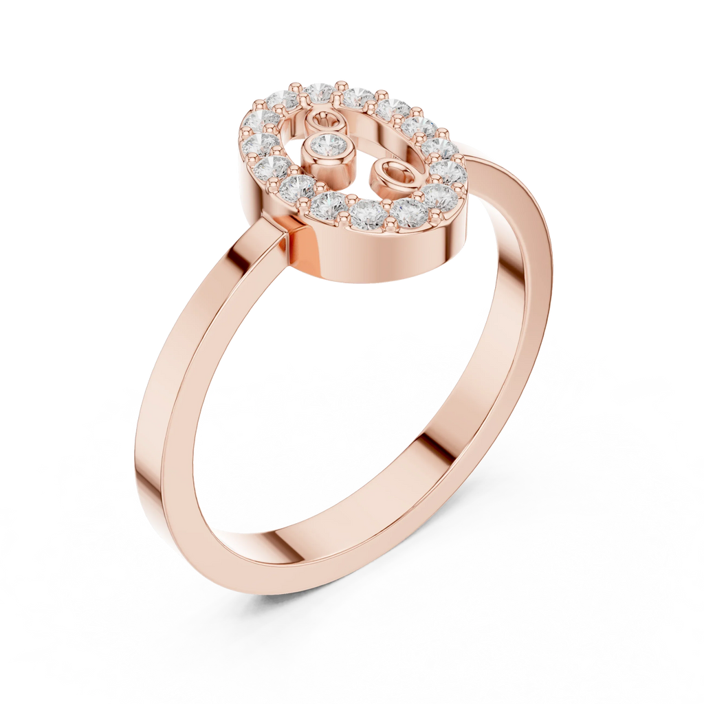 0.18 CTW 10K White Gold Moissanite Diamond Bridal Wedding Ring
