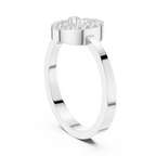 0.18 CTW 10K White Gold Moissanite Diamond Bridal Wedding Ring