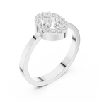 0.18 CTW 10K White Gold Moissanite Diamond Bridal Wedding Ring