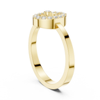 0.18 CTW 10K White Gold Moissanite Diamond Bridal Wedding Ring