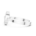 0.18 CTW 10K White Gold Moissanite Diamond Bridal Wedding Ring