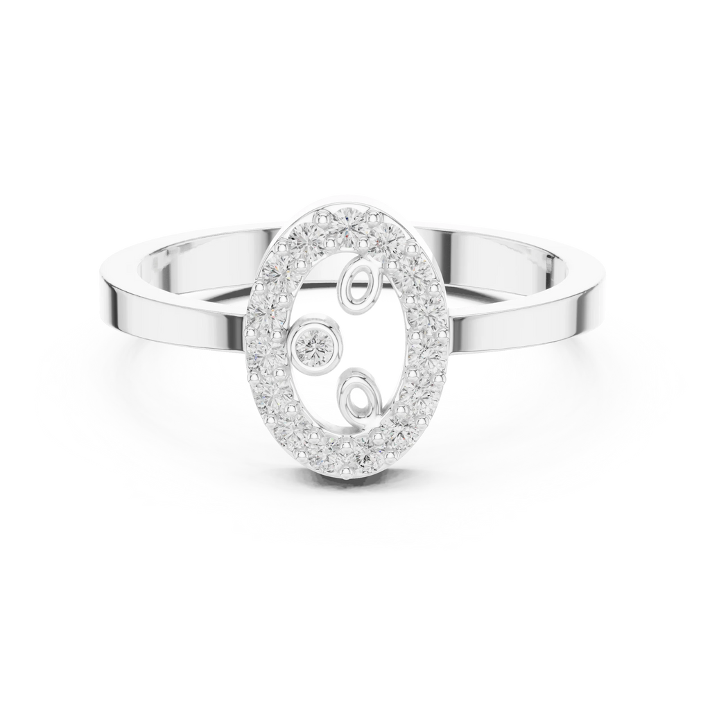 0.18 CTW 10K White Gold Moissanite Diamond Bridal Wedding Ring
