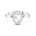 0.18 CTW 10K White Gold Moissanite Diamond Bridal Wedding Ring