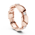 Mens 0.21 CTW Round 14K White Gold Moissanite Wedding Band
